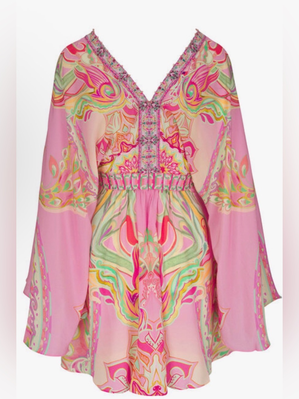 Camilla Tea with Tuchinski Gathered Kimono Dress Size S